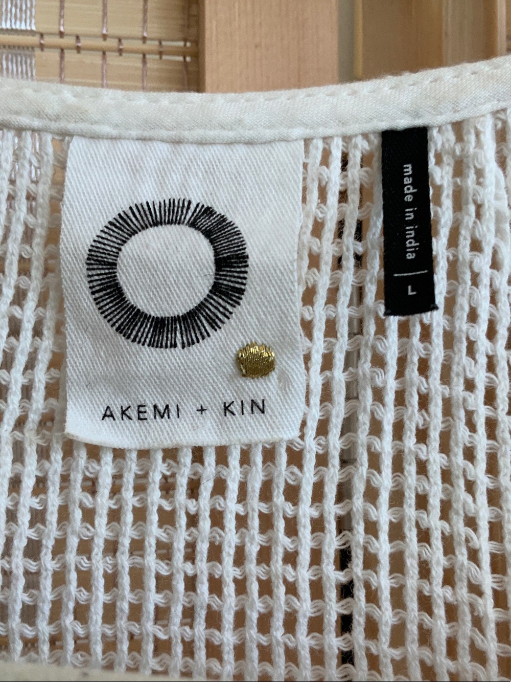 Anthropologie Cream Crocheted Floral Knit Top L - Picture 2 of 10